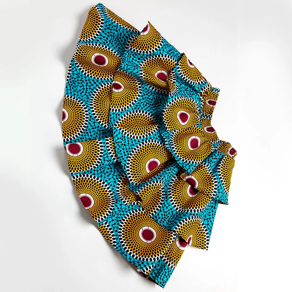 African Ankara Clothing High Waist Layered Mini Skirt for African Women