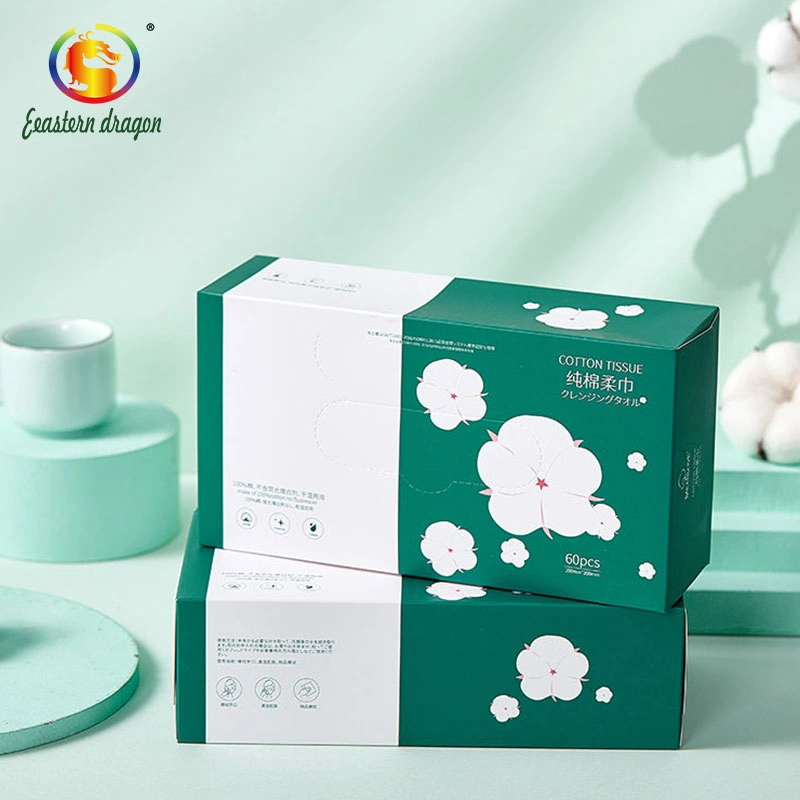 disposable natural soft cotton logo tissue paper custom facial tissues