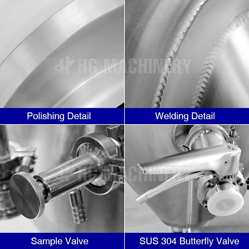 Cerveza artesanal la fermentación de grandes equipos de Acero Inoxidable 304 de la cerveza cónica fermentador/tanques de almacenamiento