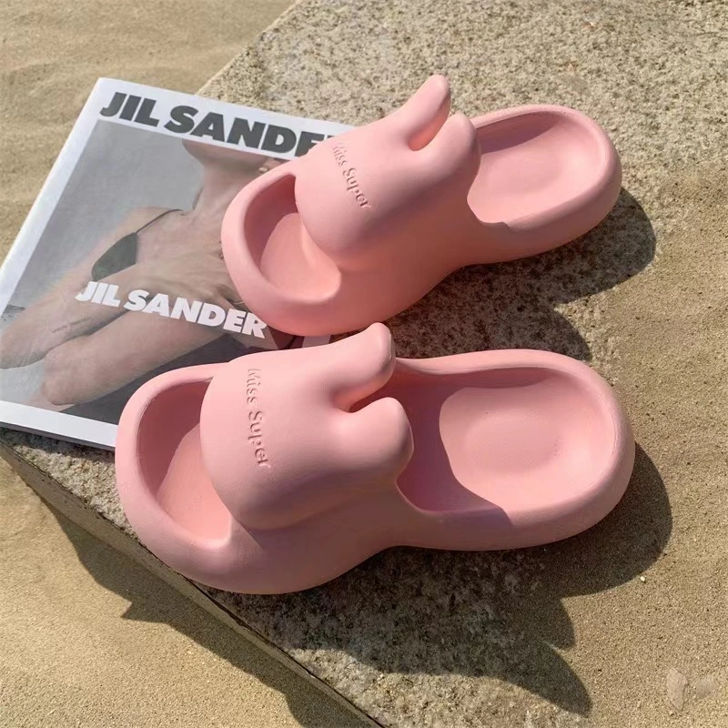 Ruunjoy 2023 Slides Slippers Summer Rabbit Slipper EVA Foam Kawaii Bunny Slippers Fashion Rubber Beach New Product