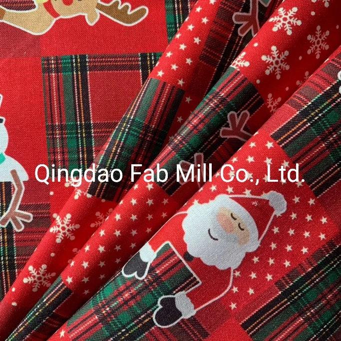 Digital Printed Cotton Fabric for Patchwork and Quilt Christmas Season