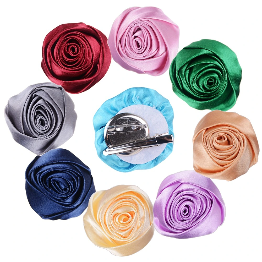 5.5cm Color Satin Rose DIY Bouquet Corsage Flower Head Flower Accessories