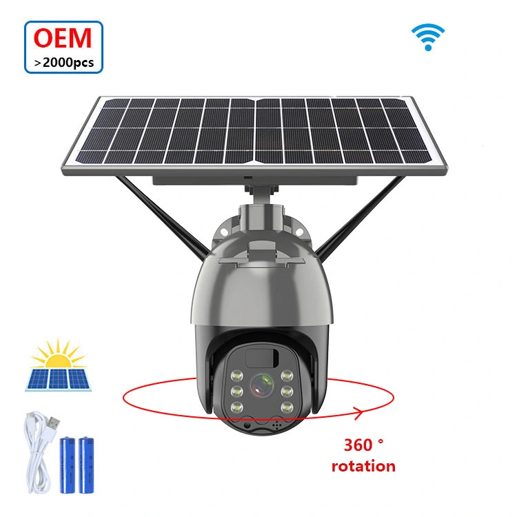 1080P/2MP HD Solar Camera 4G Outdoor PTZ Security Wireless Camera Solar WiFi CCTV Camera 360 IP Camera with Solar Icam+ APP