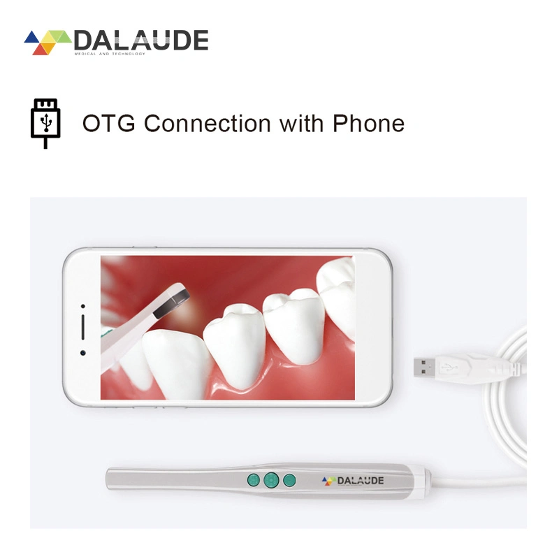 Portátil USB Dentária Endoscrope Dalaude Câmara USB Intraoral PC/Conexão de telemóvel