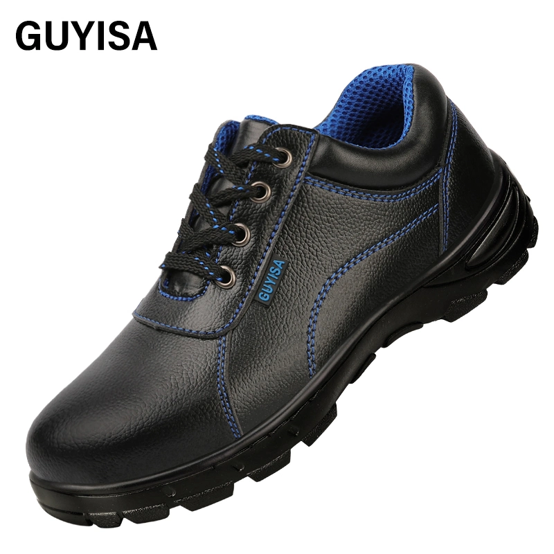 Guyisa impermeable negro Zapatos resistentes al desgaste de los hombres de la industria ligera vestido Zapatos de seguridad