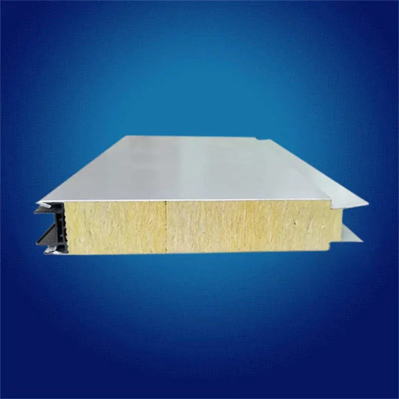 50mm, 75mm, 100mm, 150mm Prefabricated Building Material Rock Wool Sandwich Panel with Competitive Price