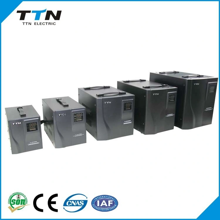 Regulador automático de tensión TTN 1kVA 2kVA 3kVA vatios AC 1000 Estabilizador monofásico para China Fabricante