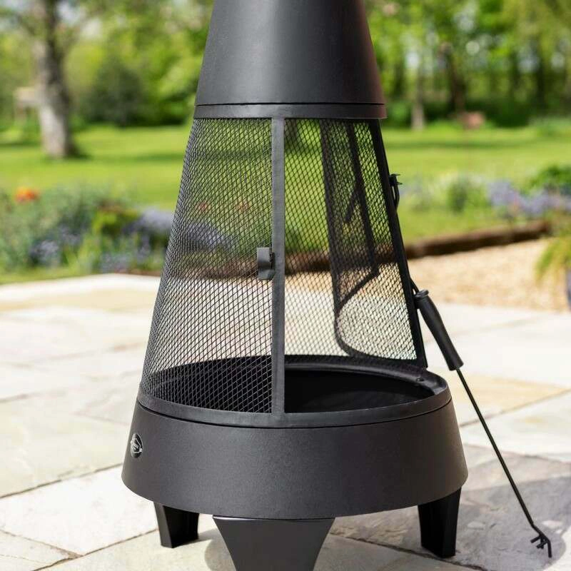 Fireplace Perforated Log Burner Mesh Chiminea Fire Pit for Outdoor