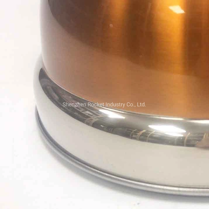 Stainless Steel Gold-Plating Colors Big Tea Water Boiler Kettle Bakelite Handle Whisling Kettle