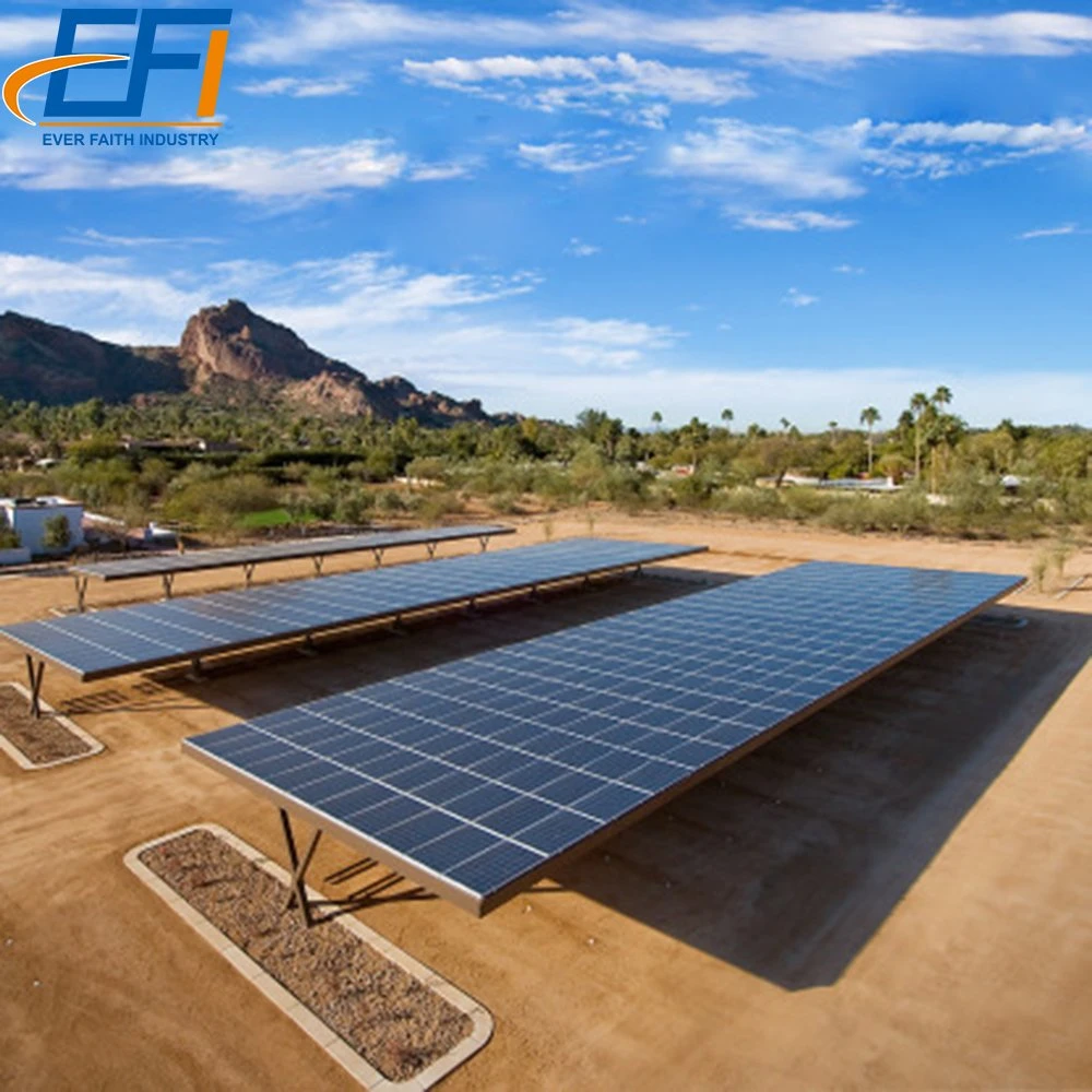 Ajustável para montagem de Aterramento Carports Solar Galpão Estacionamento solar de alumínio do suporte de montagem