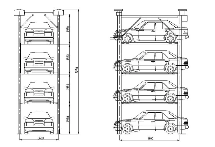 Bonne qualité Mini puzzle vertical de voiture de garage de stationnement pour les entreprises de levage