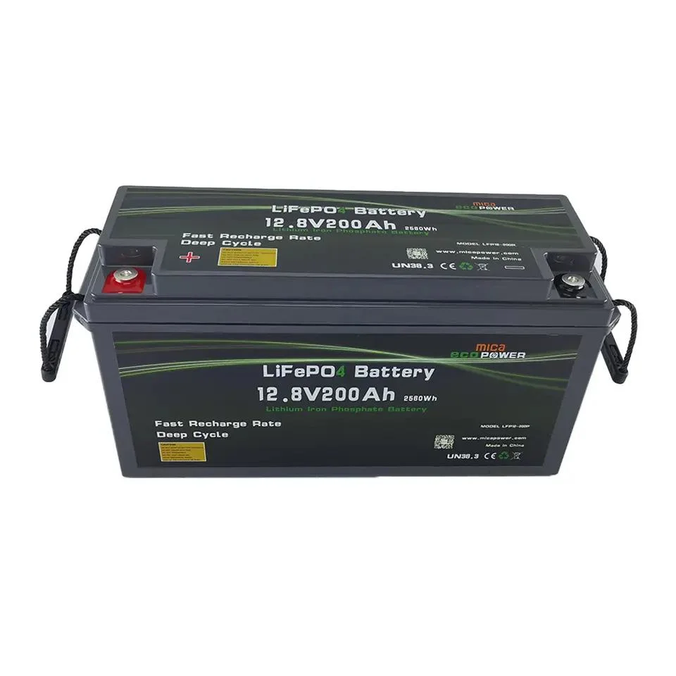 Mica 12V 100ah LiFePO4 batería recargable de almacenamiento de iones de litio LiFePO4 12V 200ah Batterie para el sistema Solar