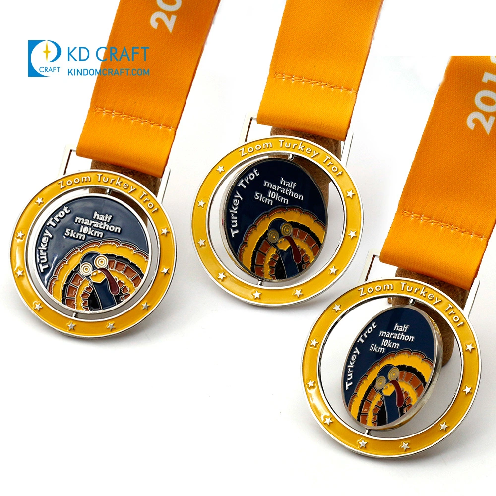 Promotional Custom Cheap College Coin Sport Marathon Meeting Events Zinc Alloy Metal Gold Enamel Souvenir Running Award Medal Medallion