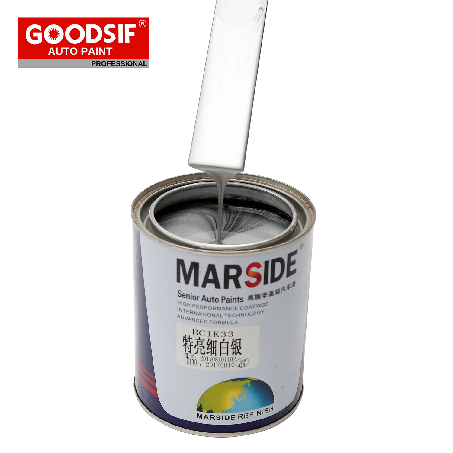 Goodsif 1K High Solid automatique du système de pulvérisation automatique de finition Peinture acrylique pour la réparation de voiture