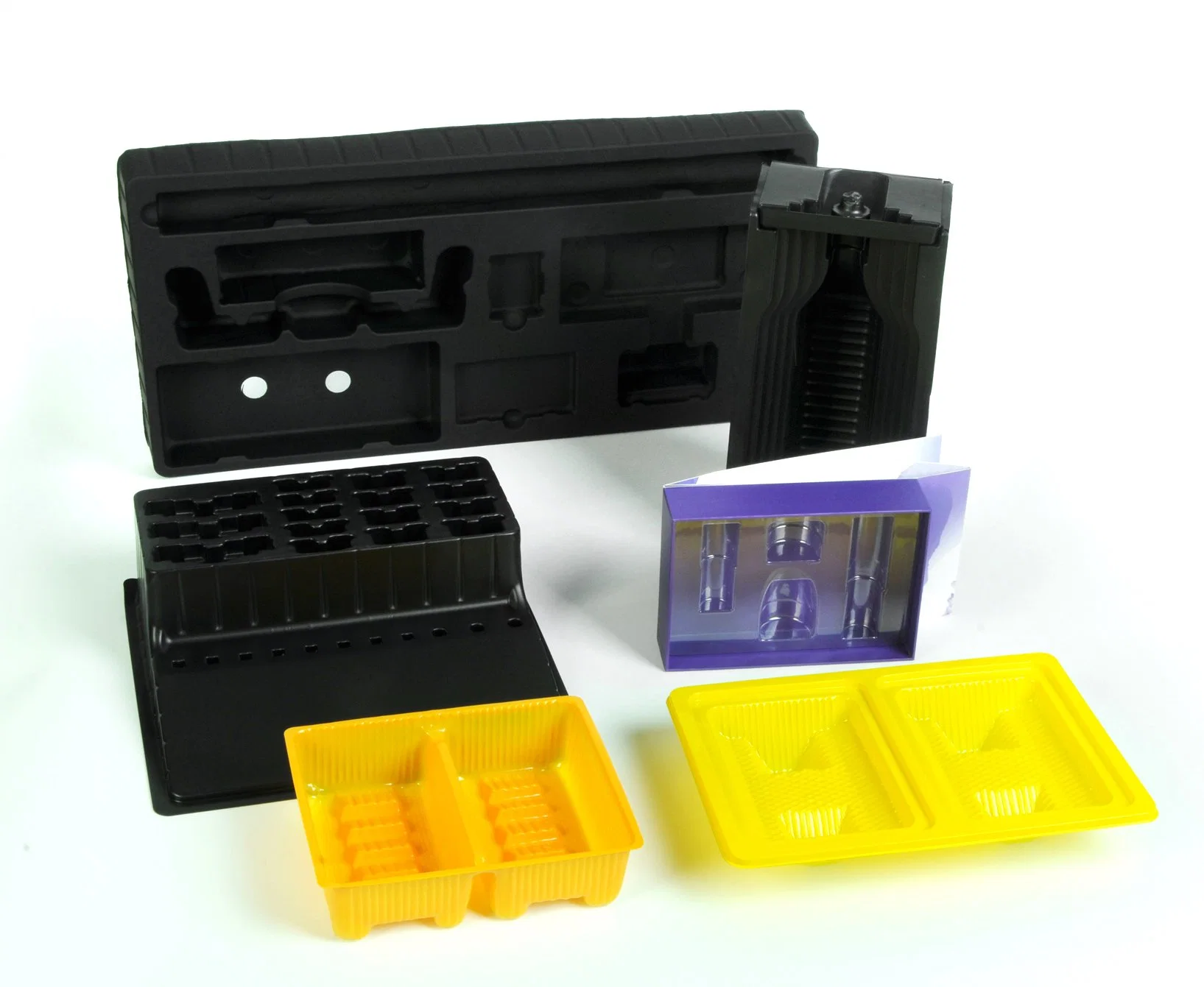 Black Plastic Vacuum Thermoforming Antistatic ESD Electronic Tray Toys Cable Food Medical Products Daily Necessities Hardware Products Packing