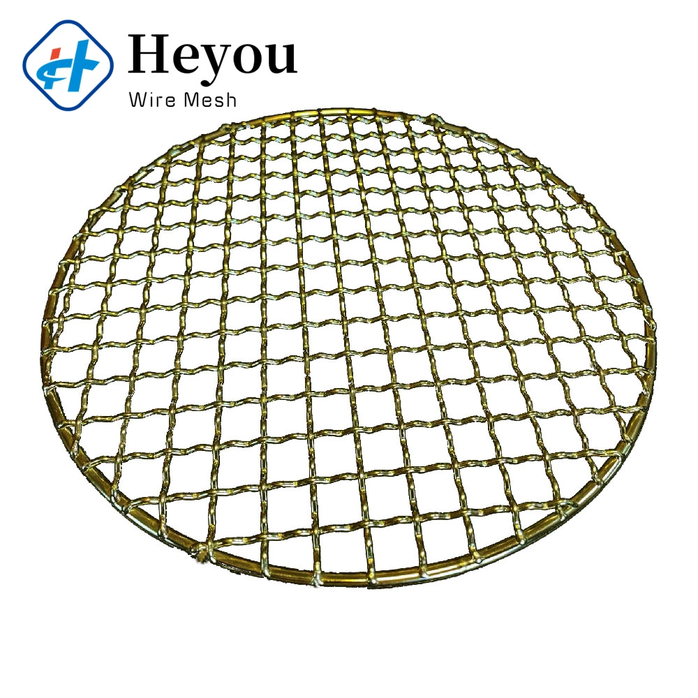 Barbecue Net 304 Stainless Steel Thickened and Thick Round Barbecue Net Piece Outdoor Barbecue Net Household Barbecue Net Piece