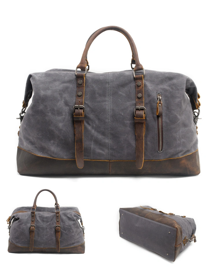 Горячая продажа Wholsale поощрения кожаные Canvas спортивные сумки-831-2 Duffle (RS)