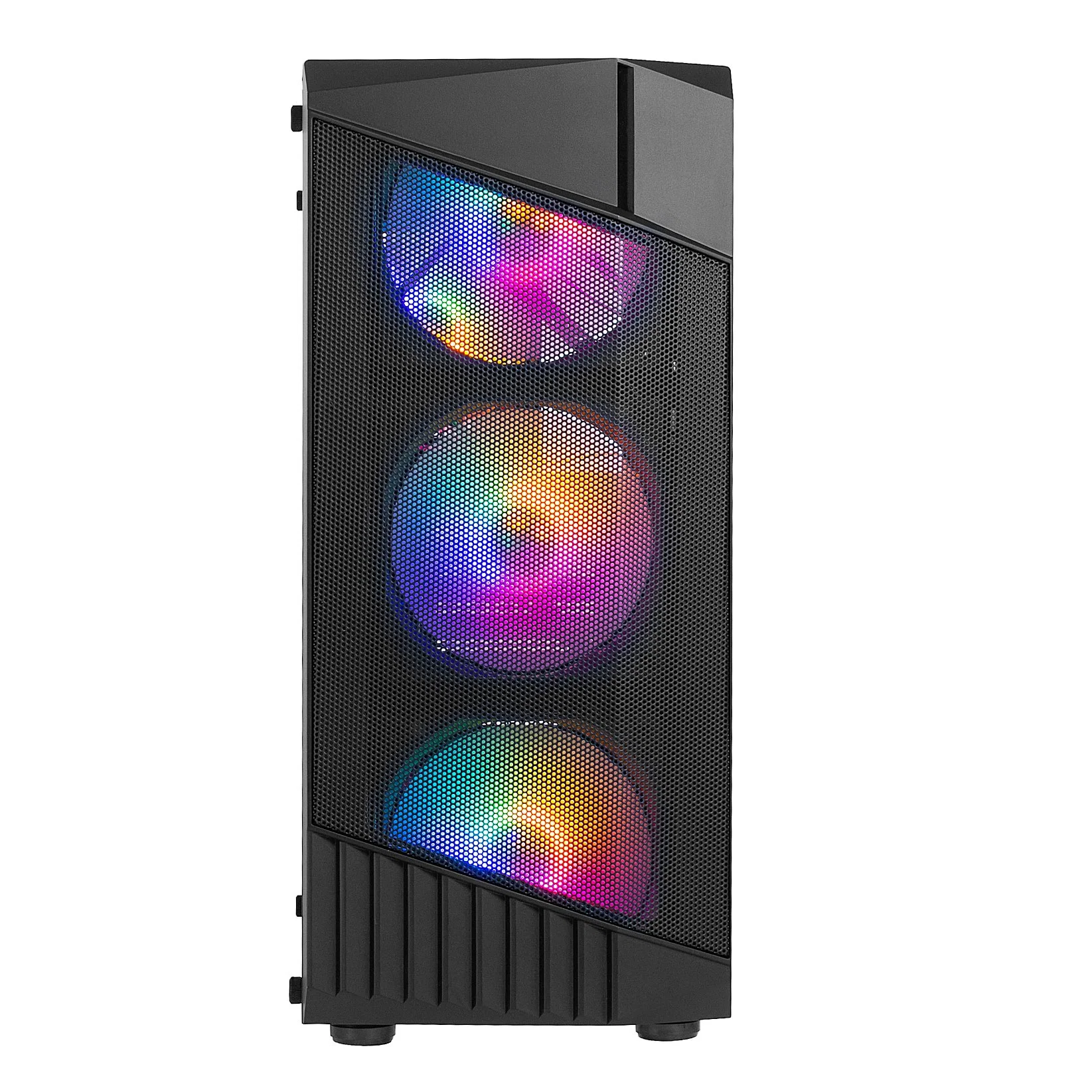 ATX PC Gehäuse RGB Gaming Gehäuse Metallgitter Computergehäuse