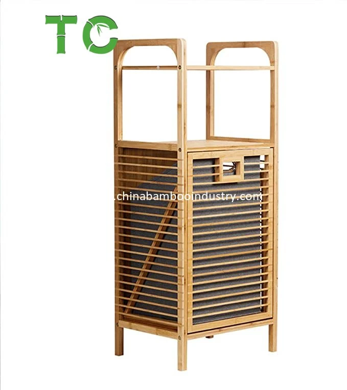 Bamboo Tilt-out Laundry Hamper, Multi-Layer Storage Laundry Basket Wooden Bamboo Laundry Sorter Bamboo Laundry Laundry Hamper