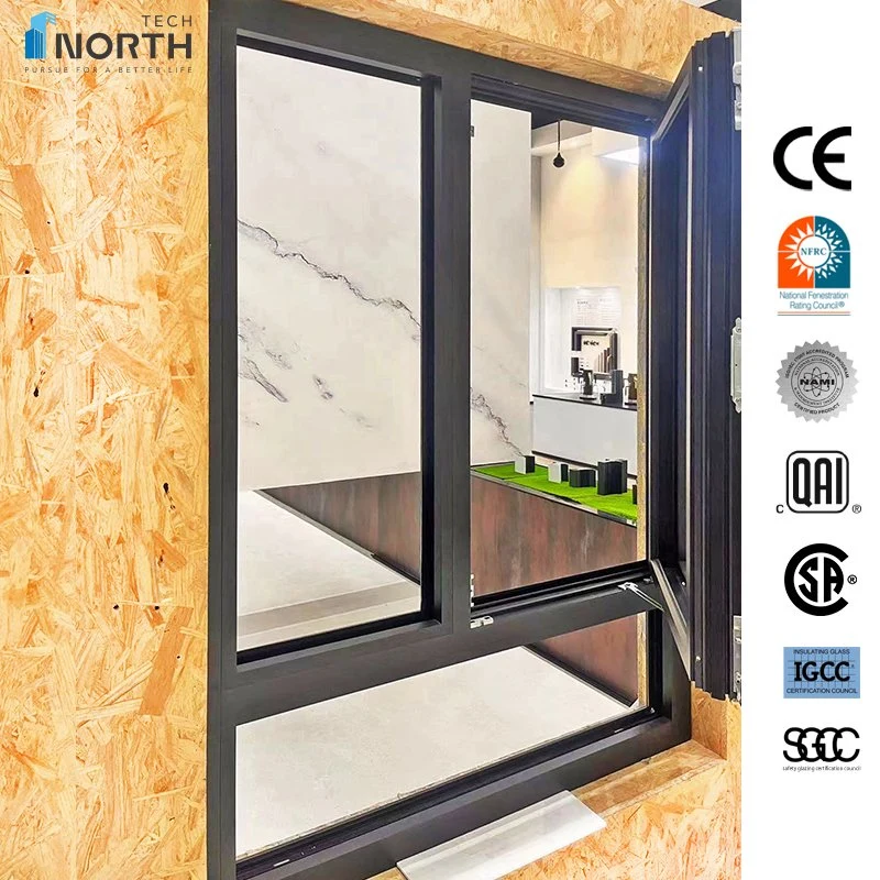 Northtech Casement Schiebemarkierung Kippen und drehen UPVC PVC Vinyl Aluminium Schlagfenster und Türen mit NFRC Nami CE Qai Zertifizierung