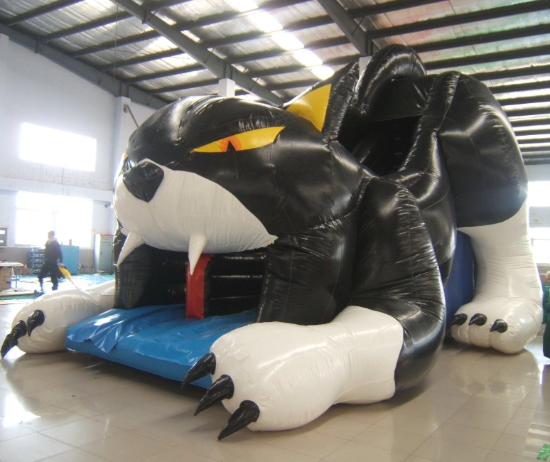 Top Inflatable Playground Equipment Animal Cat Slide for Amusement Park Toys