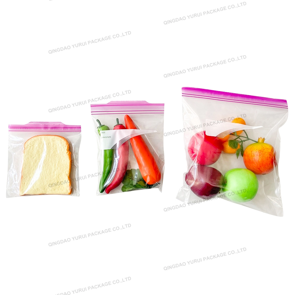 Gallon Freezer Bag BPA Free Gallon Double Reusable PE Food Frozen Storage Easy Open Tabs Zip Lock Leakproof in Color Box