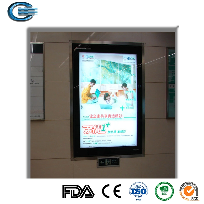 Huasheng Aluminum Structure Outdoor LED Edgelit Lightbox Advertising Signs Lightbox Outdoor Waterproof LED