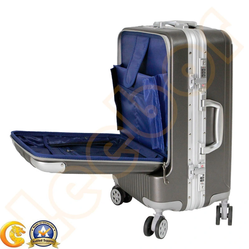 Computer Luggage 20 Inch Aluminium Frame Trolley Business Luggage (L-L8108)