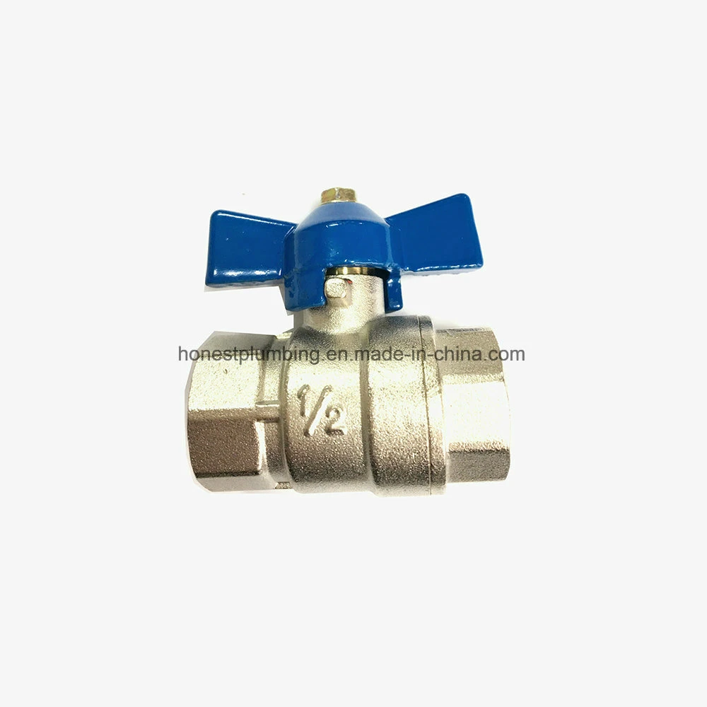 Hot Forging Brass Ball Valve with Butterfly Handle