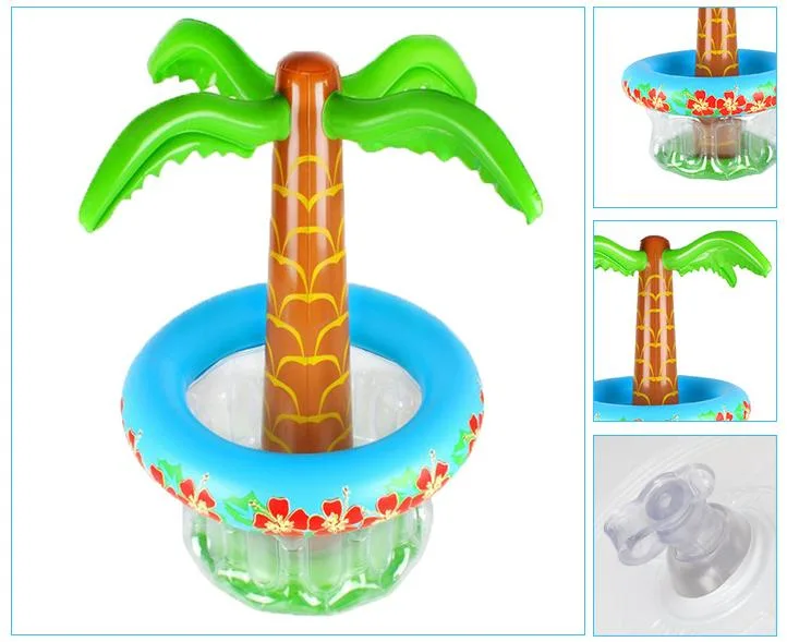 6 grandes al aire libre palmera de coco inflables Enfriador de bebidas bebidas Cubo de Hielo Sandbeach parte decoraciones de camping