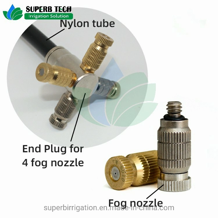 Manufacturer Supply Fogging System Water Spray Nozzle Brass High Pressure Misting Nozzle