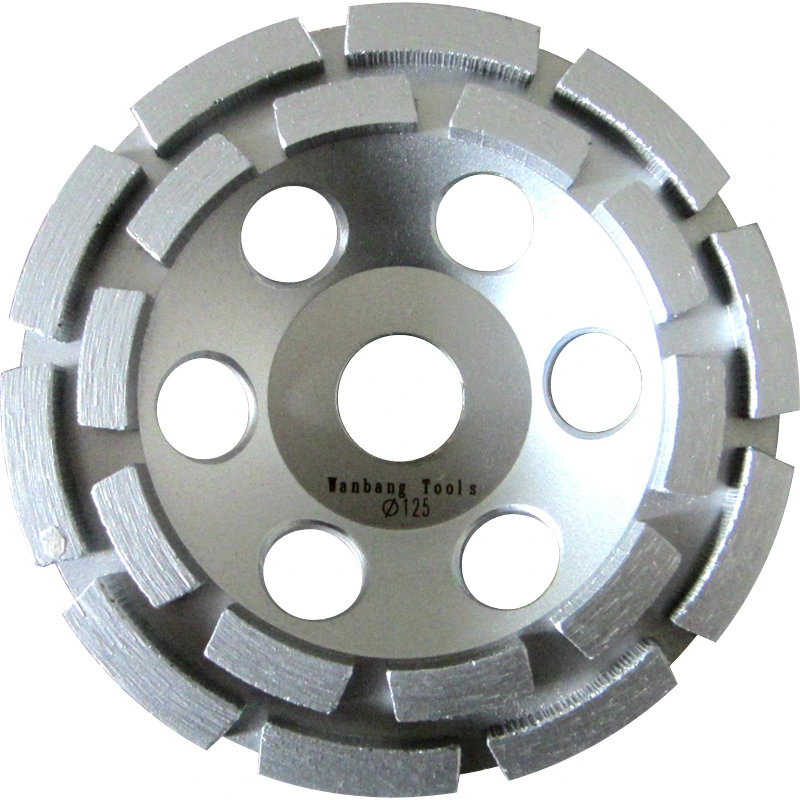 High Speed Double Row Cup Shaped Diamond Wheel Grinding Disc Fits Angle Grinder