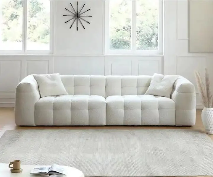 New Design Velvet Cloth Sectional Sofa Modern 4 Seater Chesterfield Salon Living Room Sofa Set Furniture