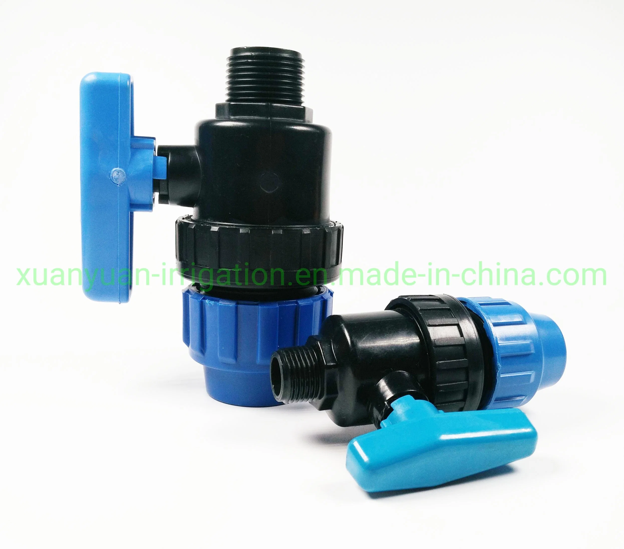 PP Ball Valve Male Valve Compression LDPE Pipe Irrigation