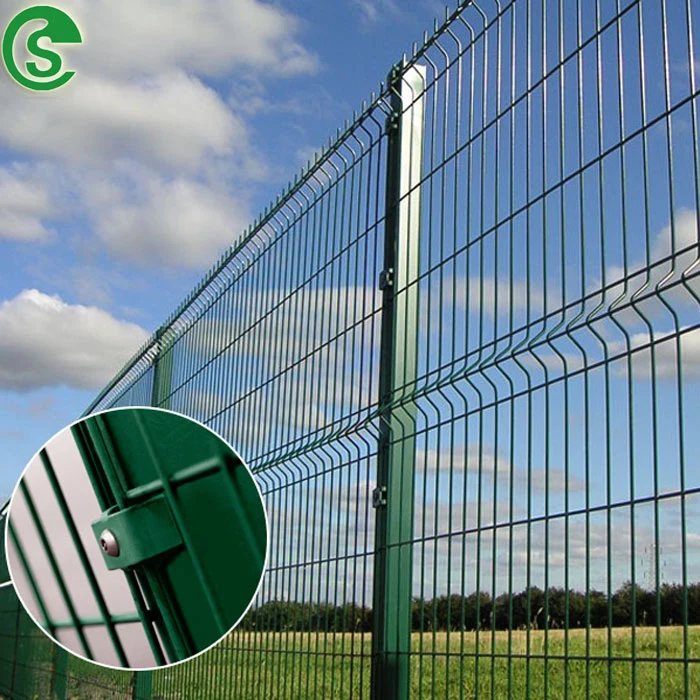 1.53m X2.5m Cheap PVC Coated Green 3D V Bending Curved Welded Wire Mesh Fence Panel