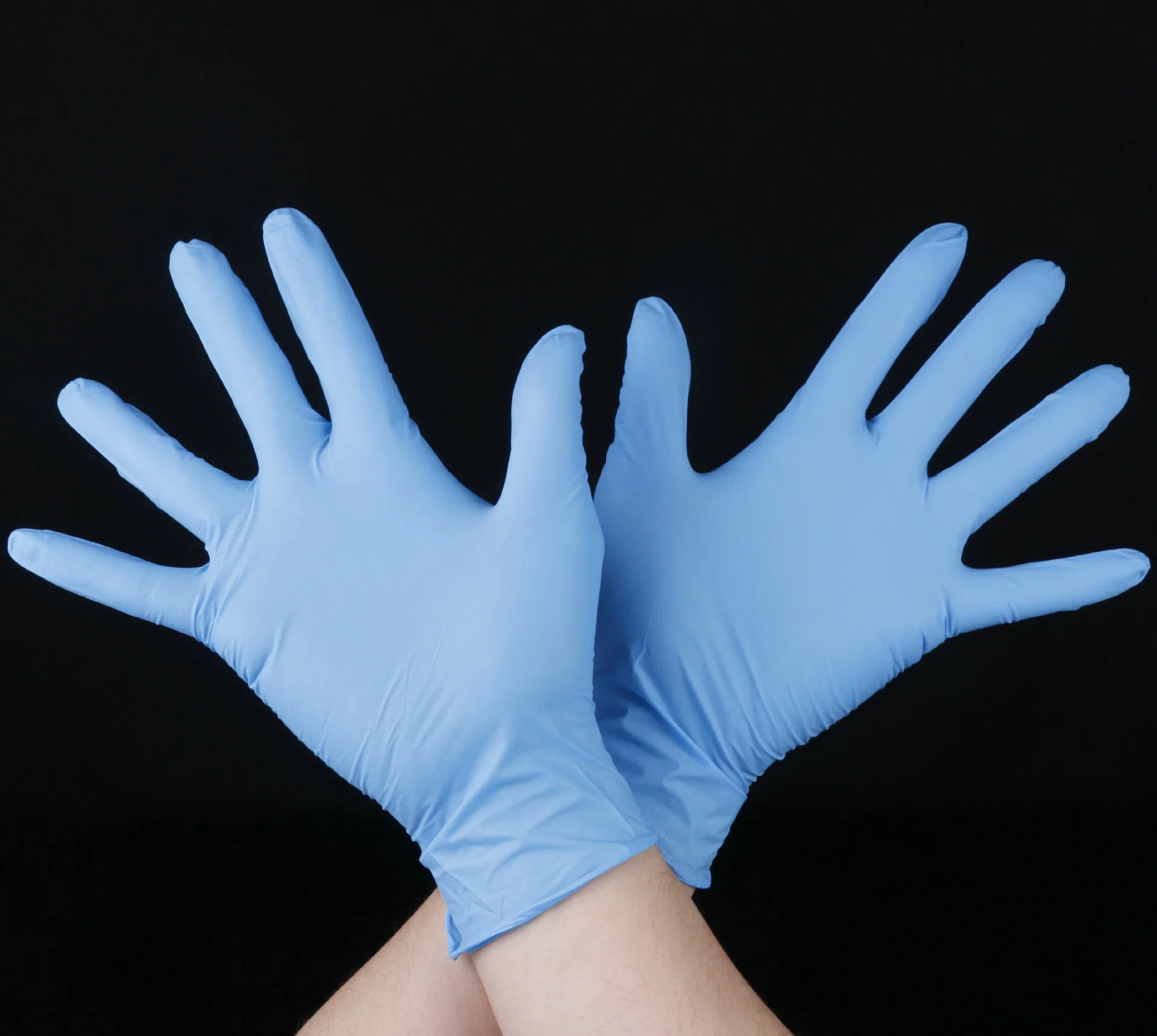 Anti-Scratch Protective Rubber Latex Nitrile Examination Disposable Nitrile Gloves Textured Non-Sterile