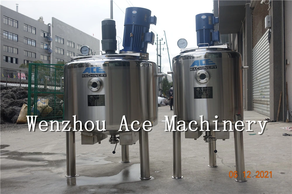 Factory Price 500L Electric Heating Mixing Gelatin Melting Tank Homogenizer High Shear Mixer, Industrial Food Mixer with Heater