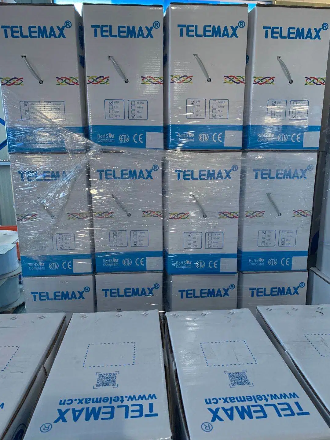 كبل شبكة LAN UTP 23AWG BC من Cat 6A من نوع PVC من نوع 0.57 مم اختبار