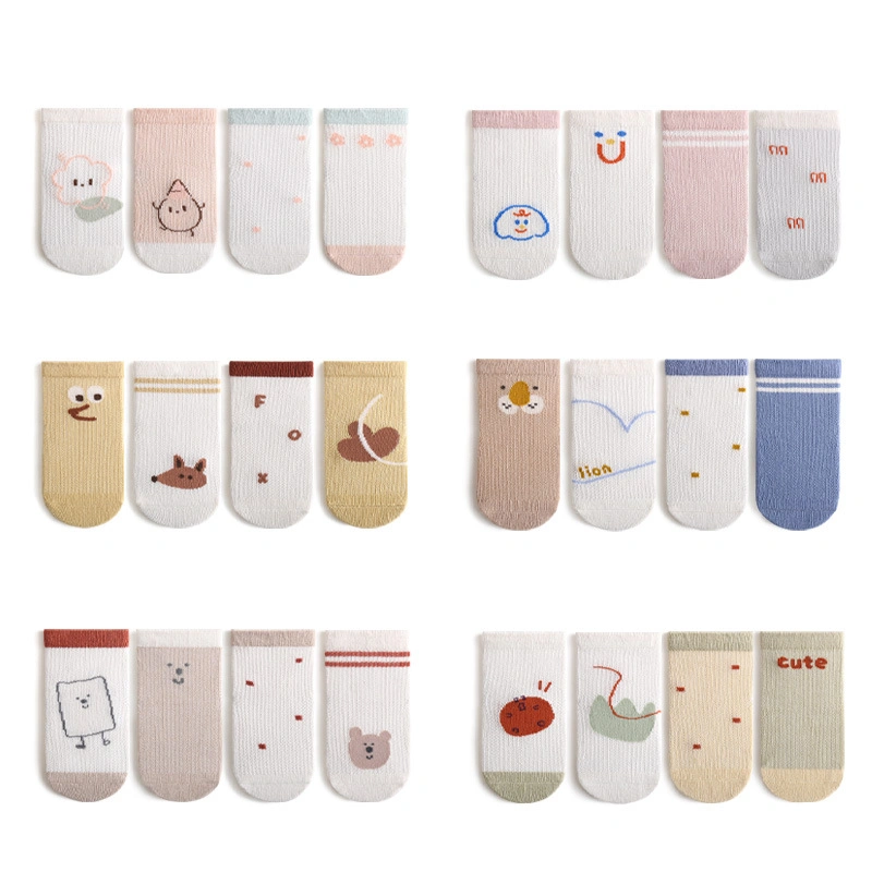 Wholesale High Quality Infant Summer Mesh Solid Color Socks 100% Cotton Boy Girl Socks