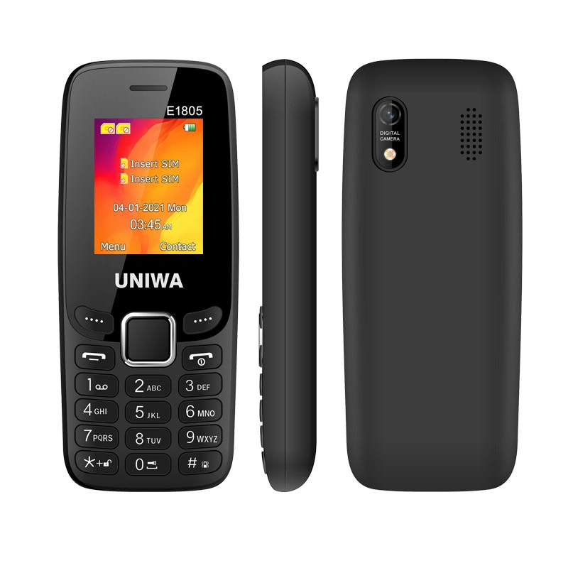 Uniwa E1805 1,77 Zoll Bildschirm Dual SIM Dual Standby Typ C GSM-Mobiltelefon anschließen