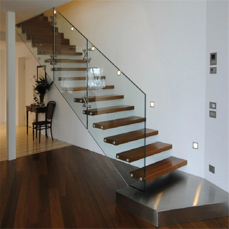 Wooden Stair Steps Customized Straight Staircase