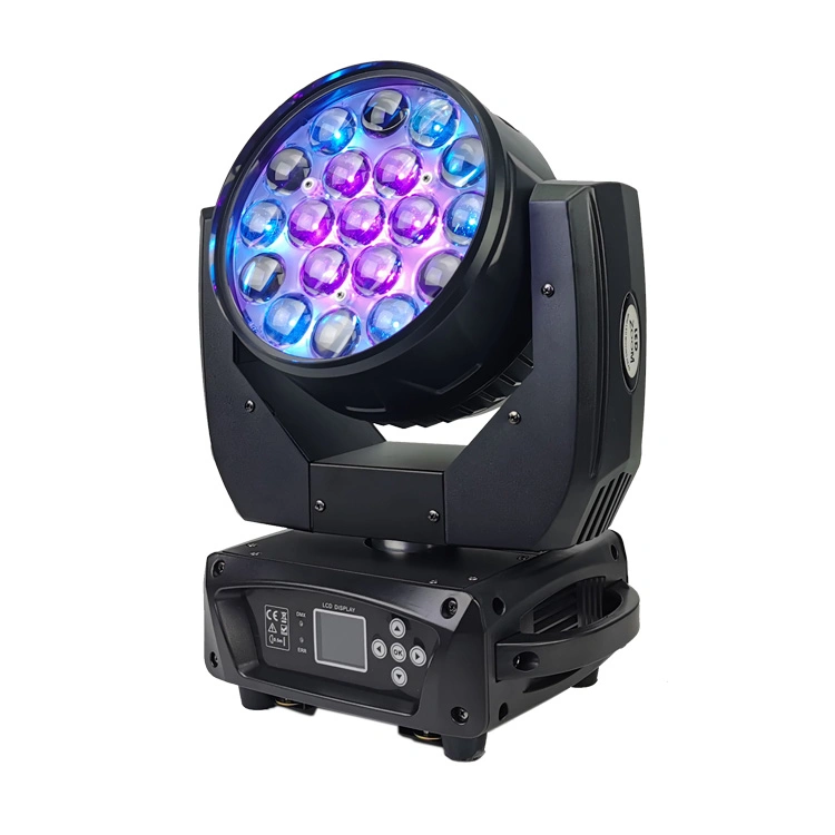 Professional Stage DJ 19X15W RGBW LED Wash Zoom Moving Head Light