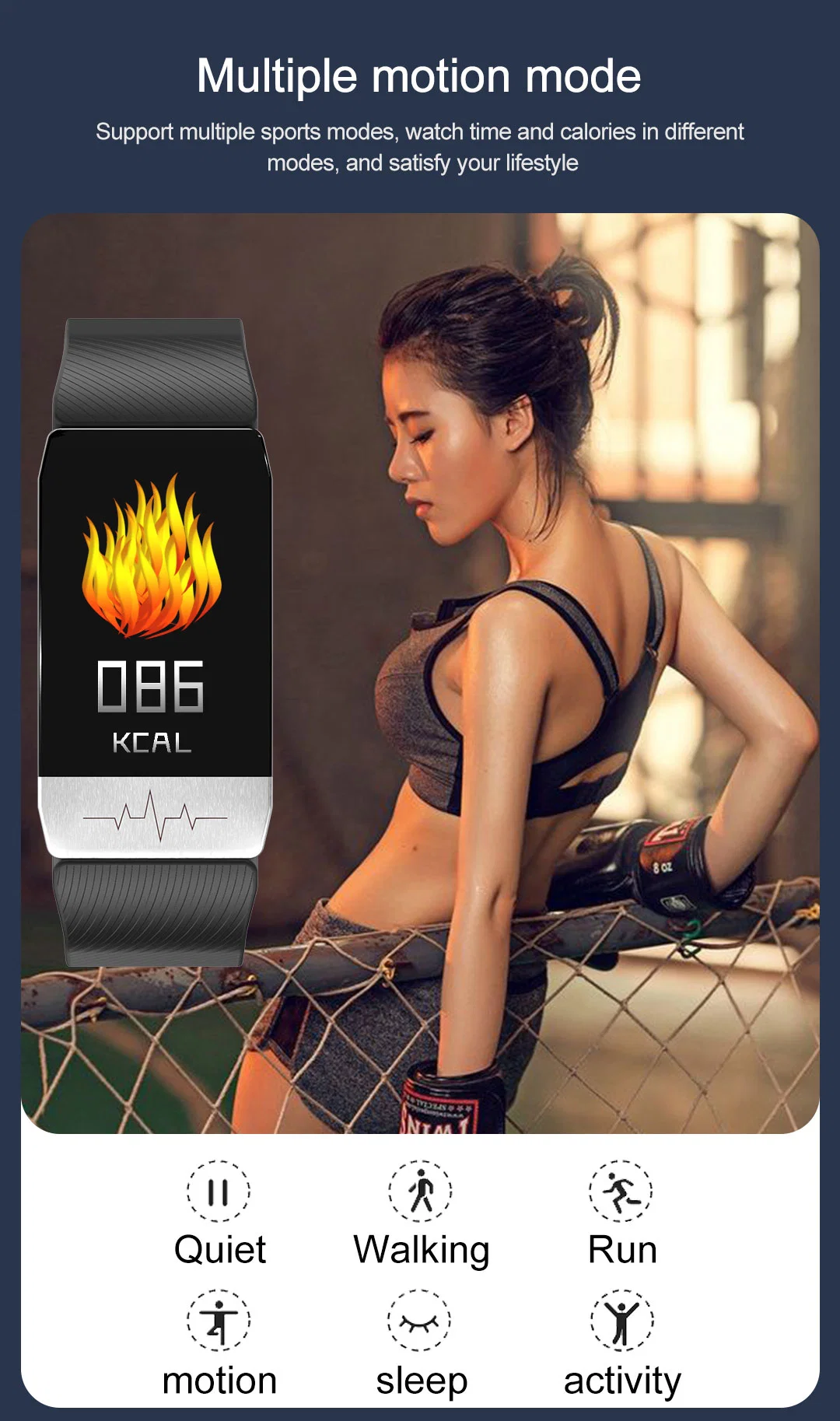 Smartband Pulsera Gimnasio Pista de pruebas de frecuencia cardiaca de la banda resistente al agua IP67, órgano de supervisión de salud de los relojes deportivos relojes de regalo de monitorización de temperatura Live