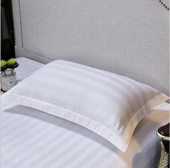 3cm Stripe 100% Cotton White Hotel Bed Linen Bedding