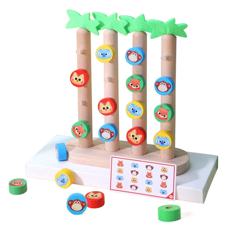 New Baby Educational animales de madera Climbing Toy