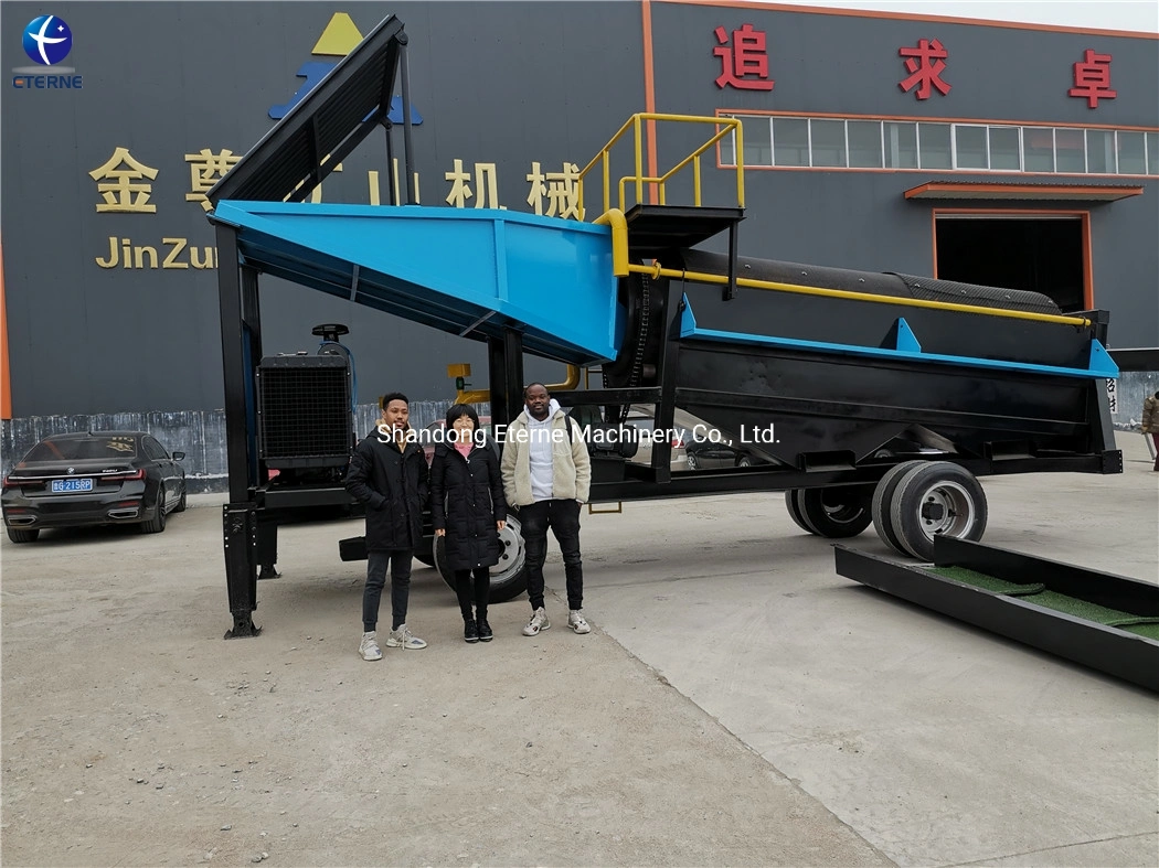 Portable Mobile Diesel Generator Trommel Screen Price for Gold Washing Plant