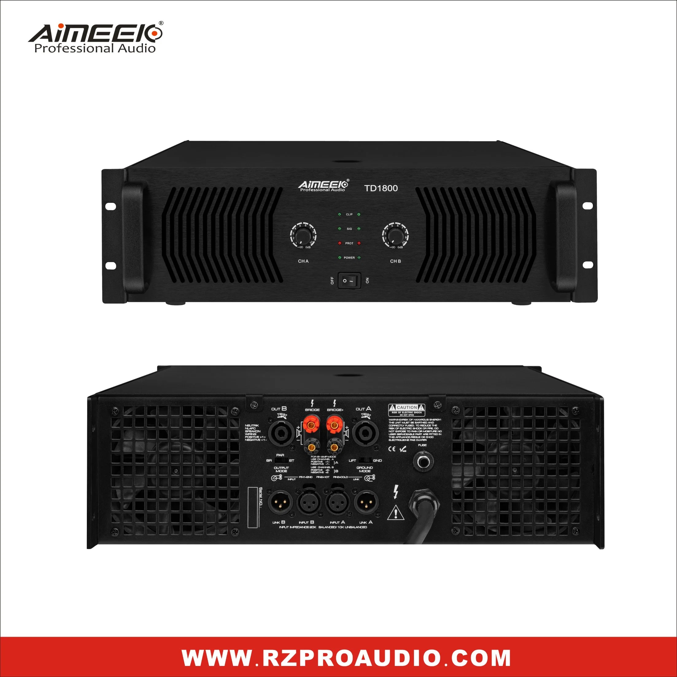 3u Td Series 2 Channel Power Amplifier Professional Audio High Power DJ Amplifiers