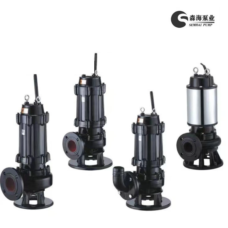Non-Clogging Submersible Dirty Waste Water Drainage Pump Vertical Stainless Steel Sludge Centrifugal Pump Wq Submersible Cutter Grinder Mining Sewage Pump