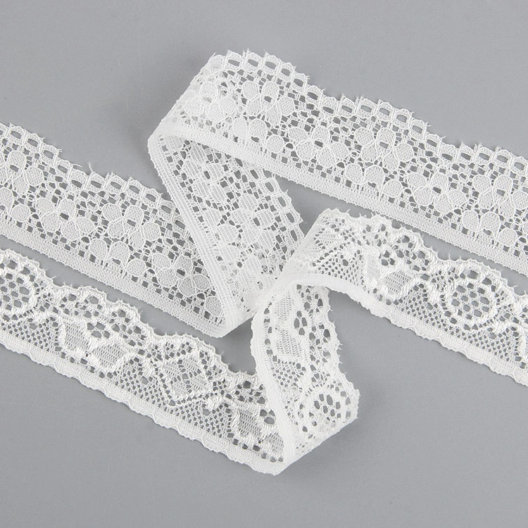 Flower Nylon Elastic Mesh Lace White Stretch Lace for Clothing Bra