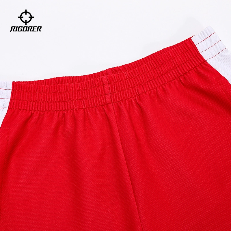 Red Rigorer Sports Pants Polyester Fabric Light Weight Elastic Quick Dry Traning Running Men